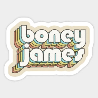 vintage color Boney James Sticker